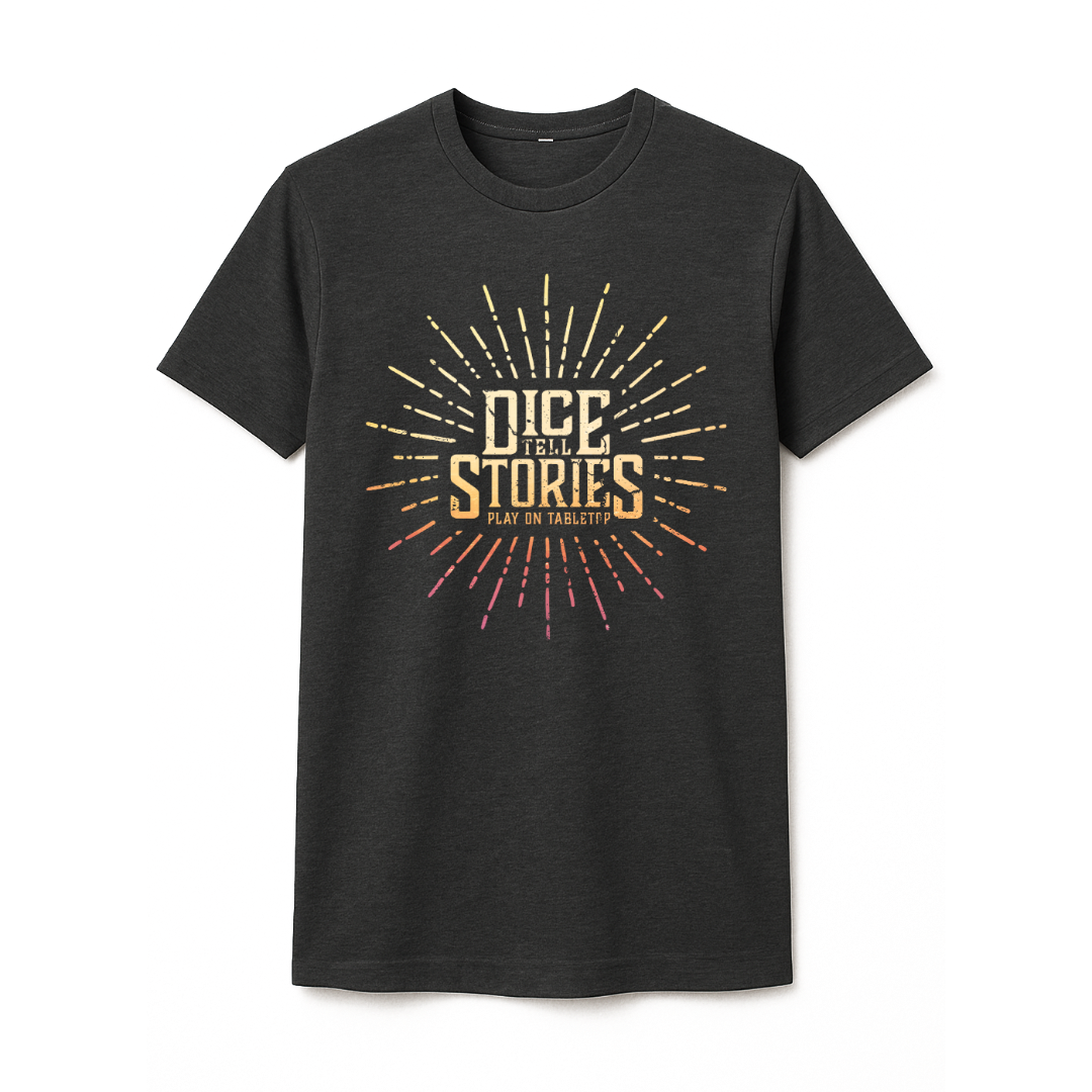 Dice Tell Stories Starburst T-Shirt - Graphite Grey