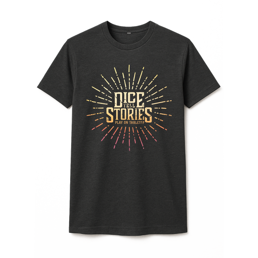 Dice Tell Stories Starburst T-Shirt - Graphite Grey